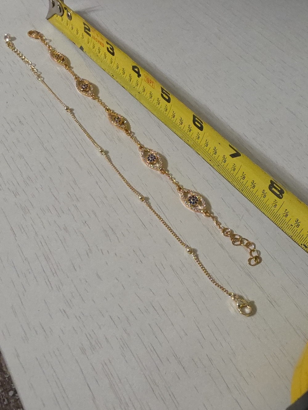 Gold-Tone Women's Bracelet Set with Decorative Bezel Accents